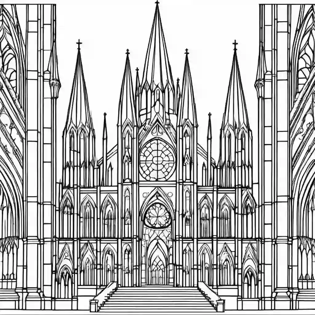 Cathedrals coloring pages
